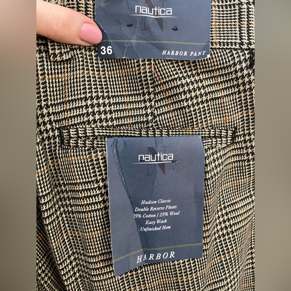 Nautica houndstooth “Harbour Pants”, Men’s size 36 - Picture 3 of 6